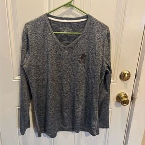 Beverly Hills Polo Club Heather Gray V-Neck Shirt